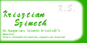 krisztian szimeth business card